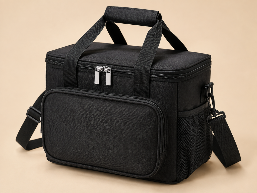 Custom Black Insulated Lunch Cooler Bag Wholesale Office Business Promotional