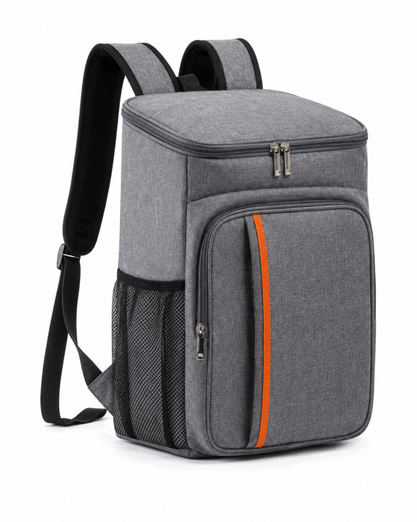 Custom Polyester Insulated Cooler Backpack Front Pocket Mesh Side Pocket Outdoor Travel Oem Manufacturer