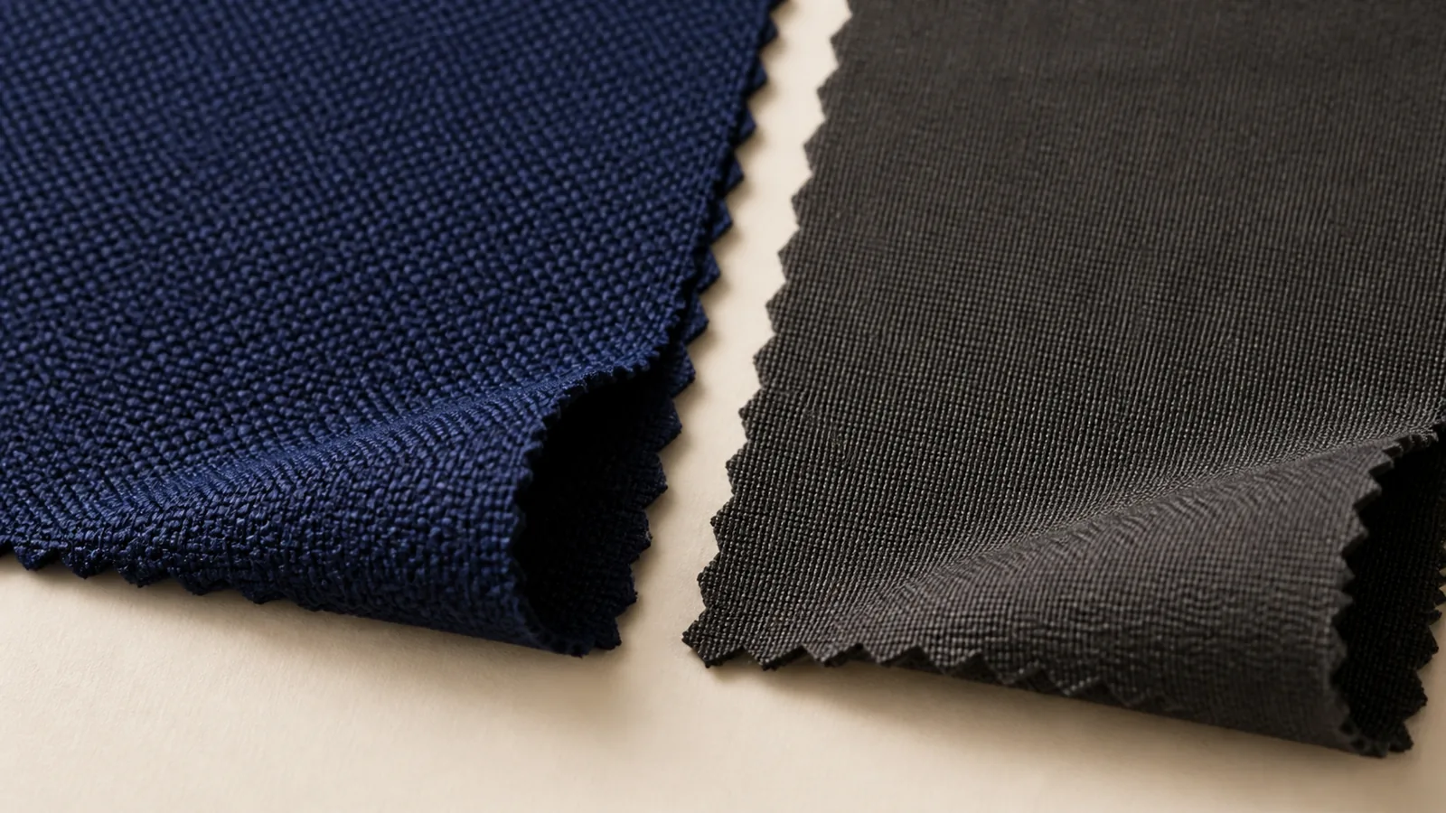 Oxford and polyester fabric material detail for bag manufacturing