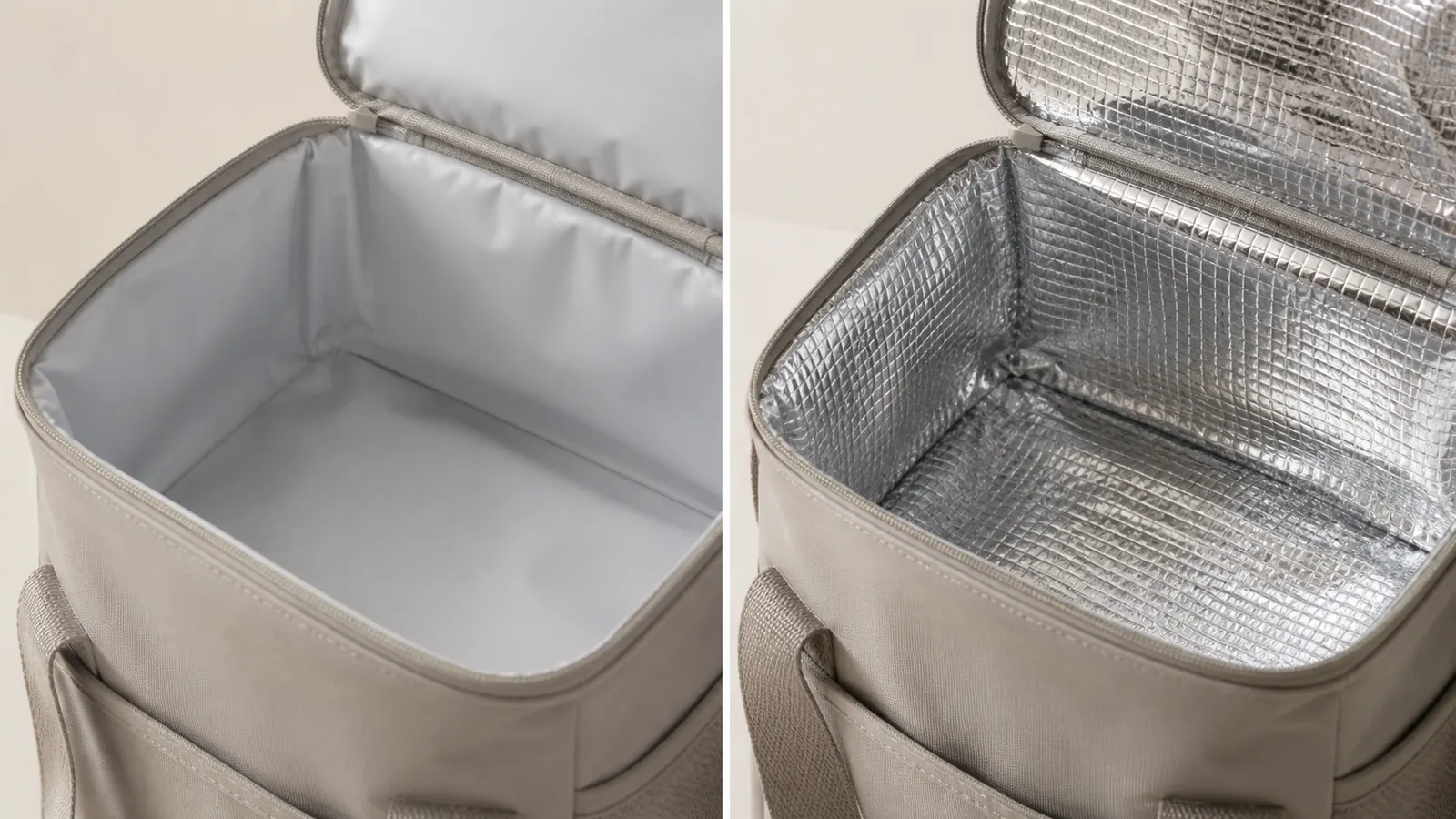 PEVA and aluminum foil lining comparison for insulated bags